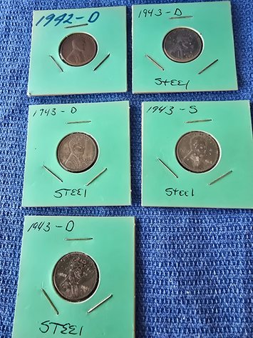 Image for Lincoln Head cents 1942D, 1943D,1943S, steels