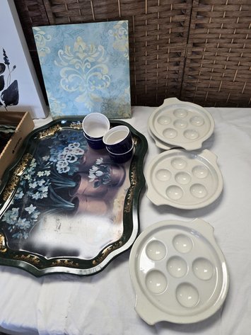 Image for Tray, ramikin dishes, restaurant egg dishes