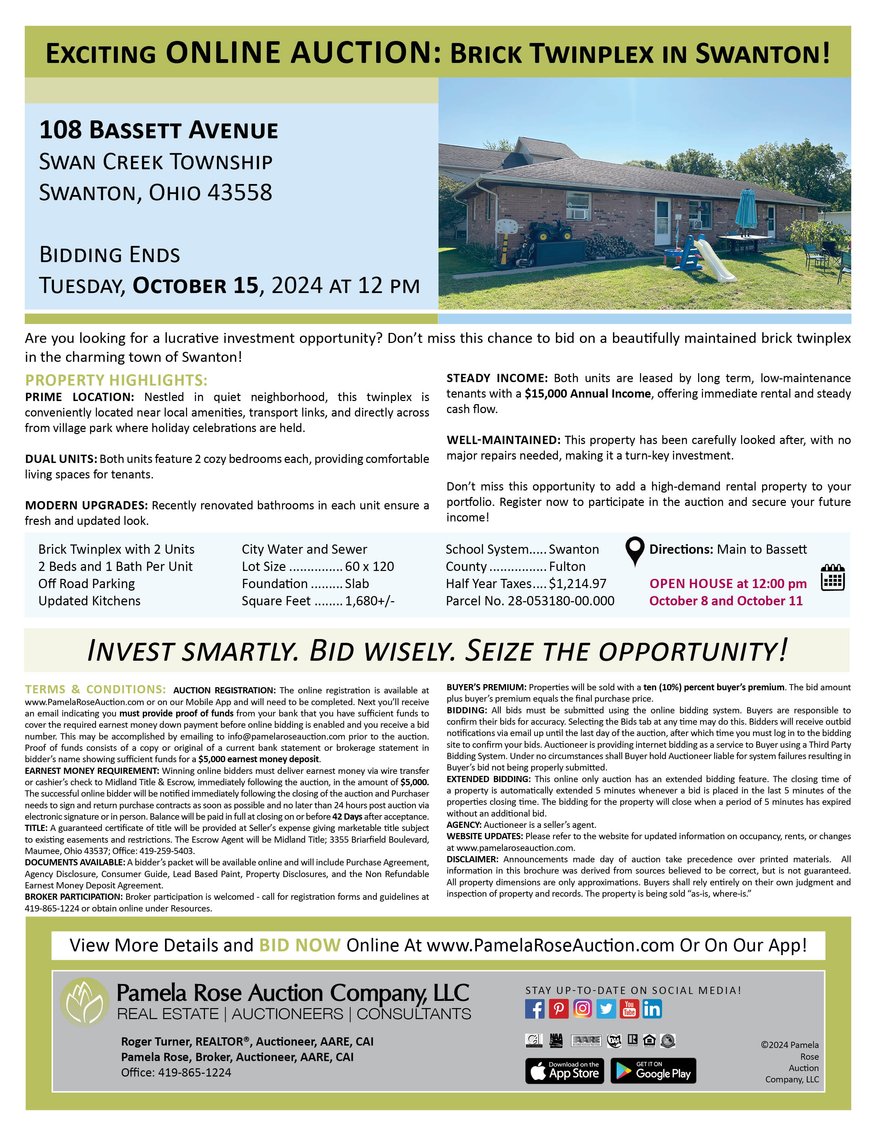 Image for 108 Bassett Avenue, Swanton, Ohio 43558