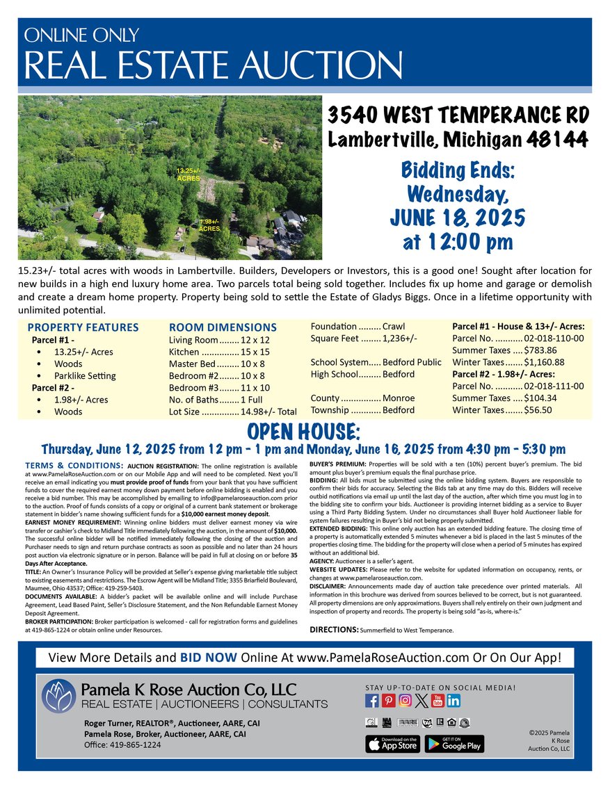 Image for 3540 West Temperance Road, Lambertville, Michigan 48144