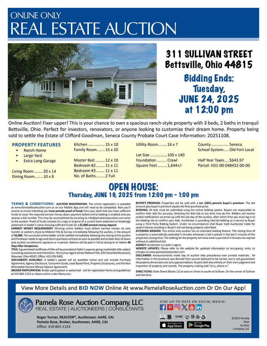 Image for 311 Sullivan Road, Bettsville, Ohio 44815