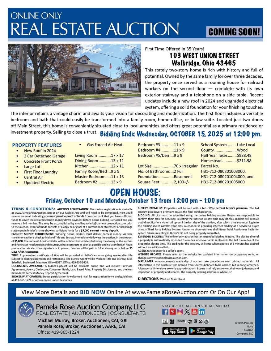 Image for 103 West Union Street, Walbridge, Ohio 43465