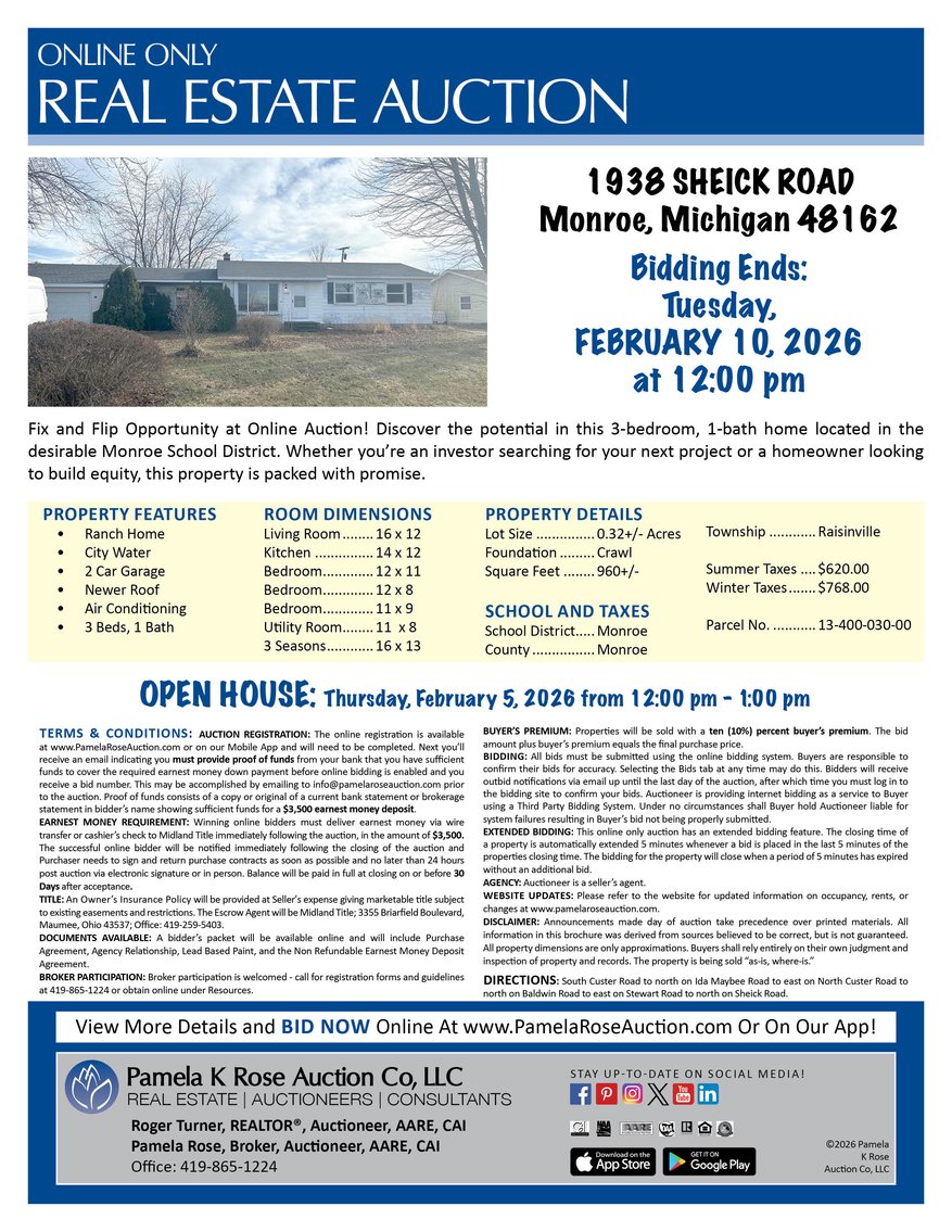 Image for 1938 Sheick Road, Monroe, Michigan 48162