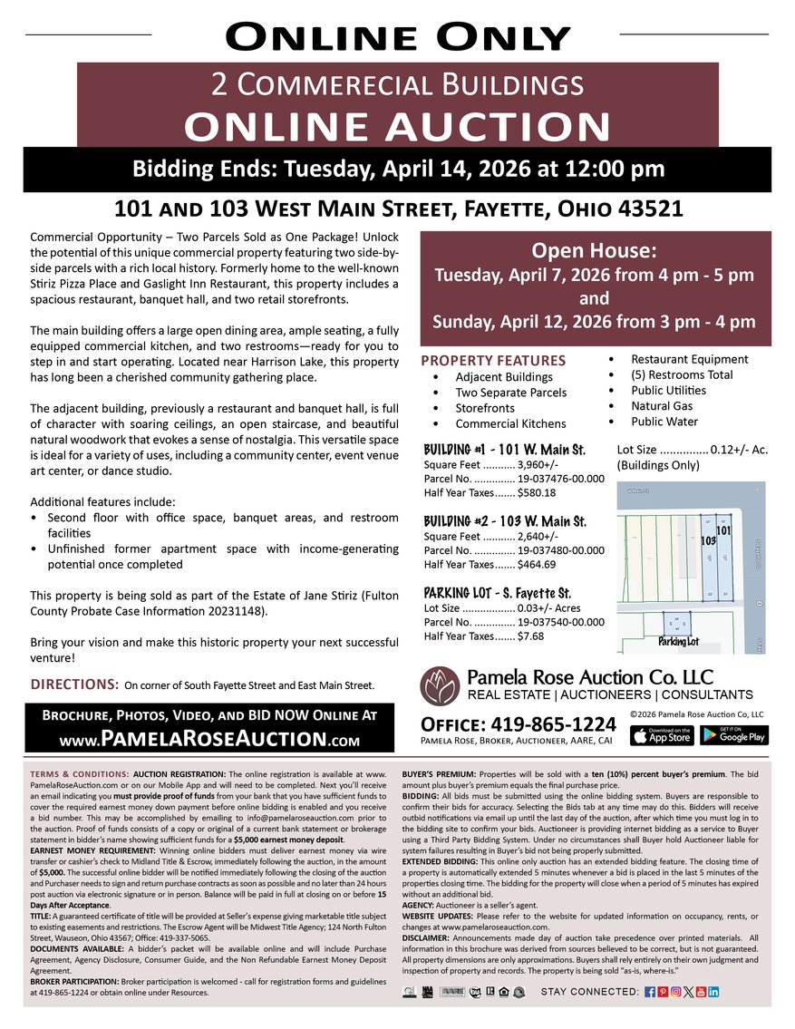 Image for 101 and 103 West Main Street, Fayette, Ohio 43521