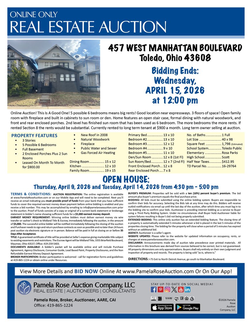 Image for 457 West Manhattan Boulevard, Toledo, Ohio 43608