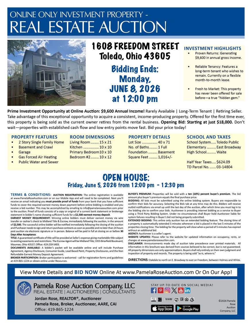 Image for 1608 Freedom Street, Toledo, Ohio 43605