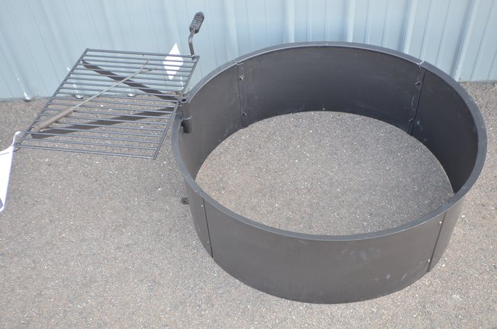 Image for Sunnydaze Metal Campfire Ring with Cooking Grate