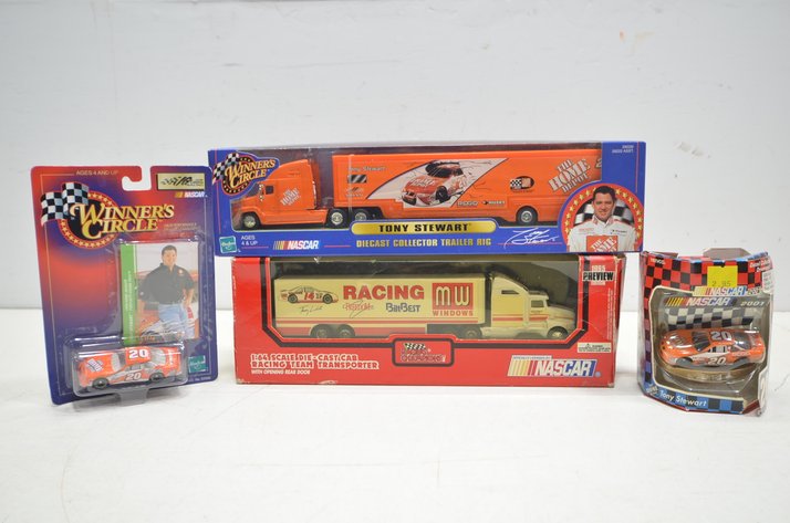 Image for (2) Nascar Racing Team Transporter Rigs, (2) Cars