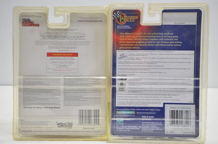 Image for (2) 24K Gold Plated Nascar Models