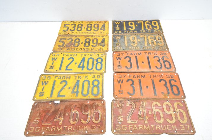 Image for (10) License Plates