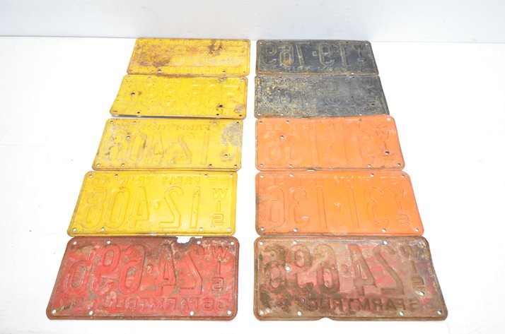 Image for (10) License Plates
