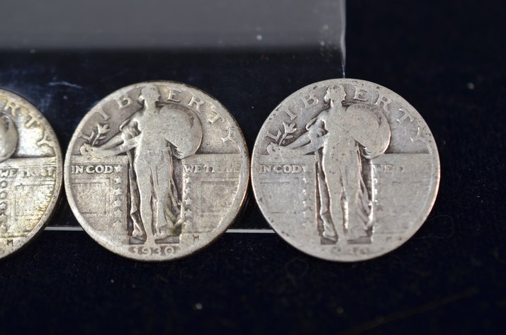 Image for (4) Standing Liberty Quarter Dollar