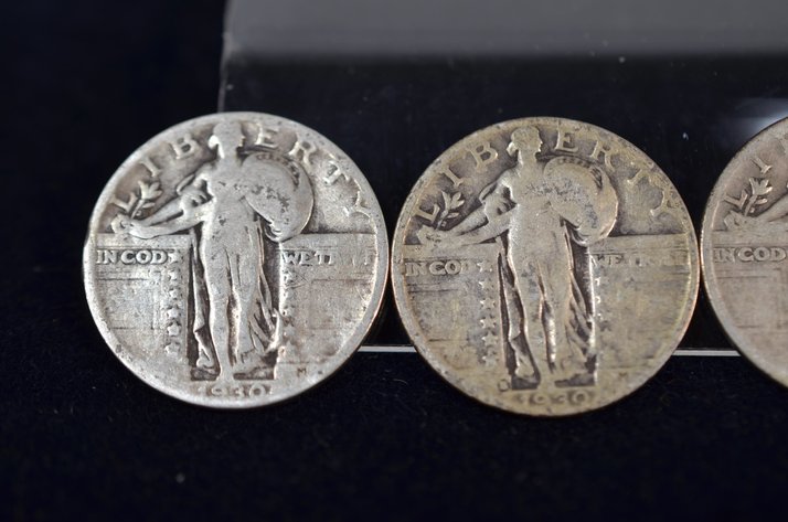 Image for (4) Standing Liberty Quarter Dollar