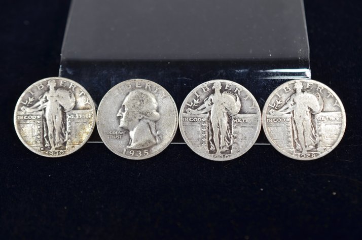 Image for (3) Standing Liberty (1) Washington Quarter Dollar