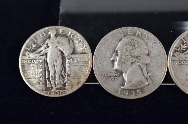 Image for (3) Standing Liberty (1) Washington Quarter Dollar
