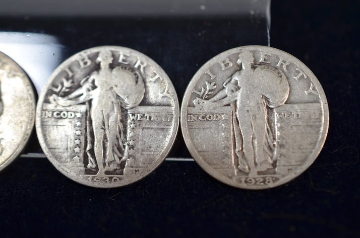 Image for (3) Standing Liberty (1) Washington Quarter Dollar
