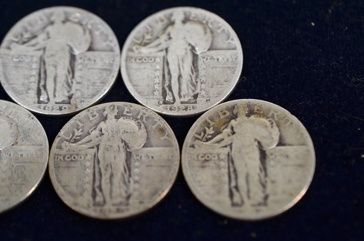 Image for (7) Standing Liberty Quarter Dollar