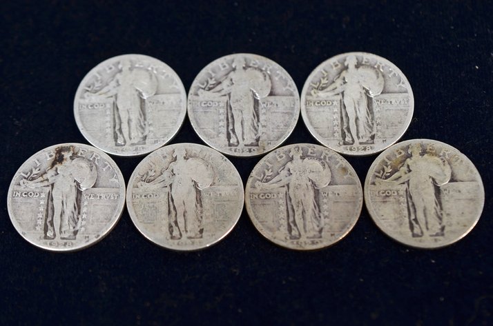 Image for (7) Standing Liberty Quarter Dollar