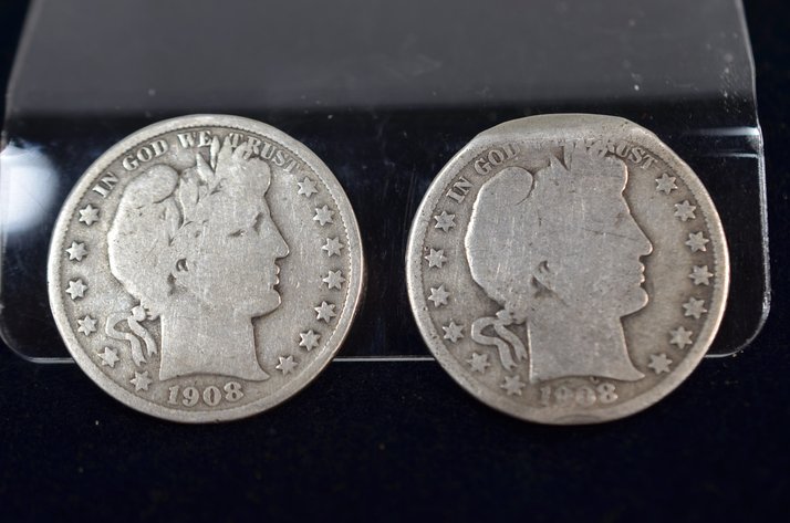 Image for (2) 1908 Barber Half Dollar