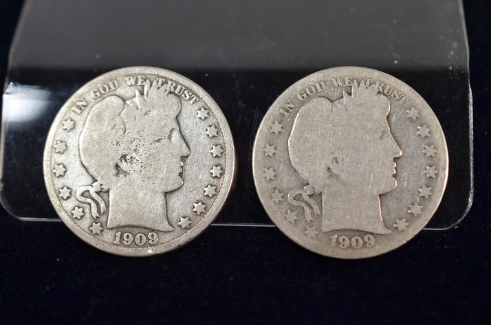 Image for (2) 1909 Barber Half Dollar