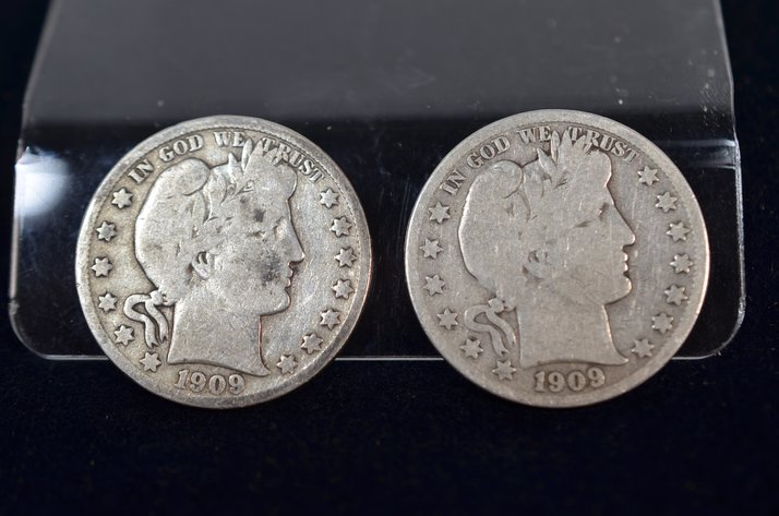 Image for (2) 1909 Barber Half Dollar