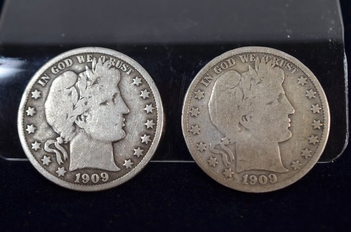 Image for (2) 1909 Barber Half Dollar