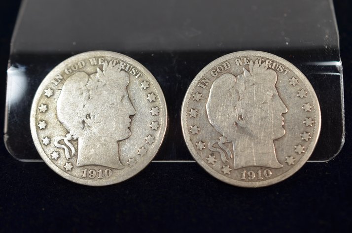 Image for (2) 1910 Barber Half Dollar