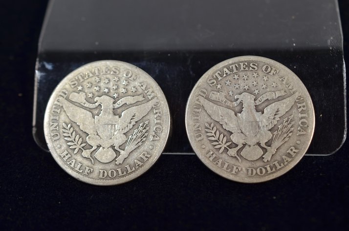 Image for (2) 1911 Barber Half Dollar