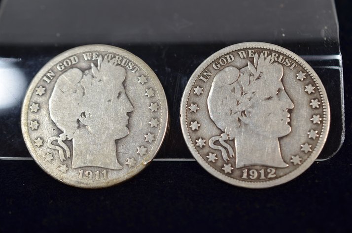 Image for (2) Barber Half Dollar