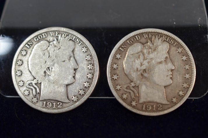 Image for (2) 1912 Barber Half Dollar