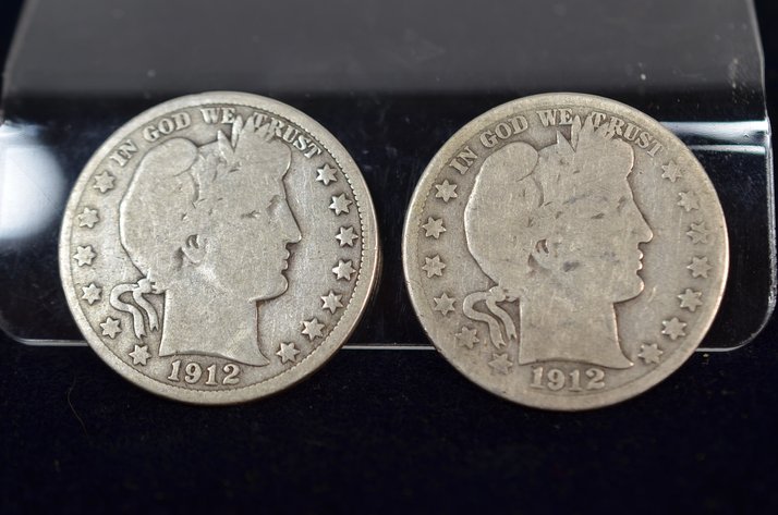 Image for (2) 1912 Barber Half Dollar