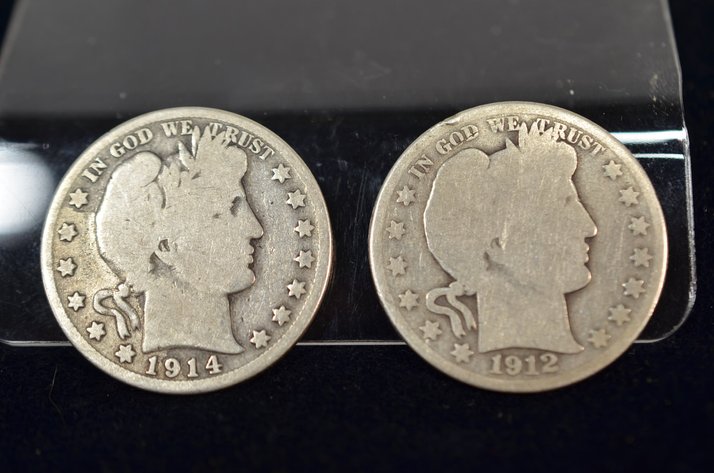 Image for (2) Barber Half Dollar
