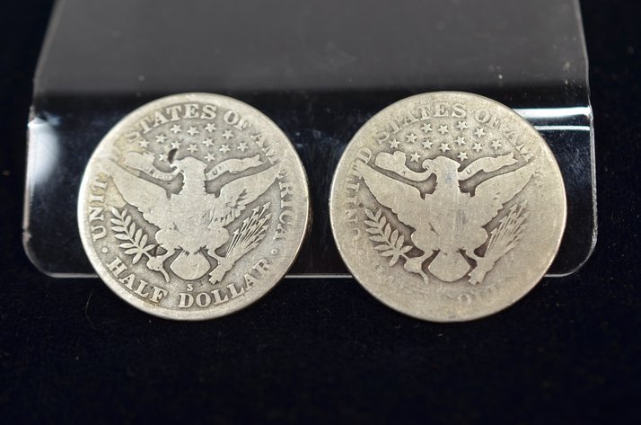 Image for (2) Barber Half Dollar