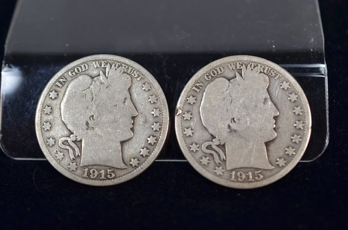 Image for (2) 1915 Barber Half Dollar