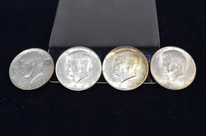 Image for (4) 1964 Kennedy Half Dollar