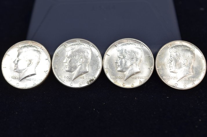 Image for (4) 1964 Kennedy Half Dollar