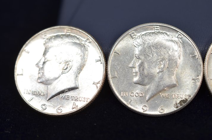 Image for (4) 1964 Kennedy Half Dollar