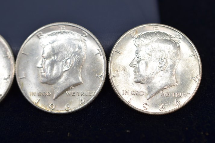 Image for (4) 1964 Kennedy Half Dollar