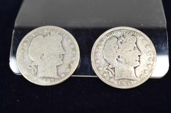 Image for (2) 1897 Barber Half Dollar