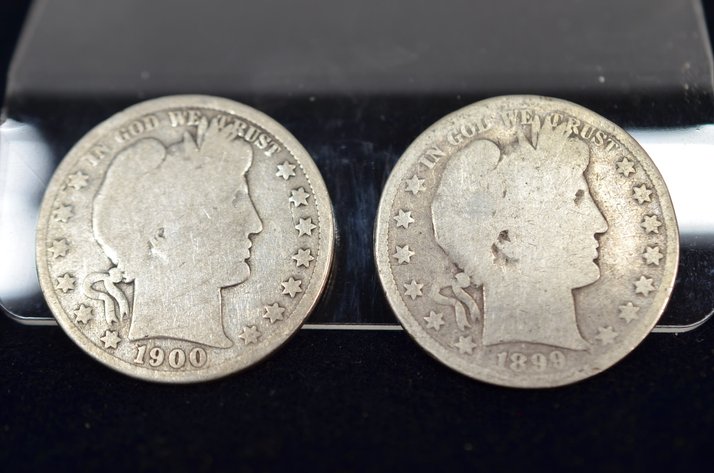 Image for (2) Barber Half Dollar