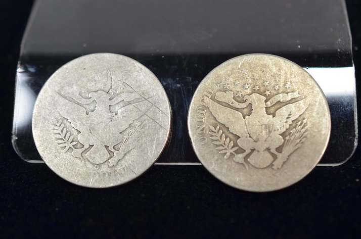 Image for (2) 1901 Barber Half Dollar