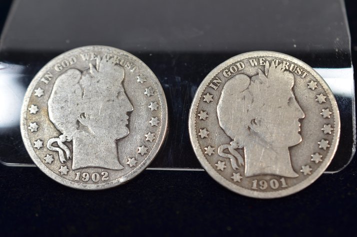Image for (2) Barber Half Dollar