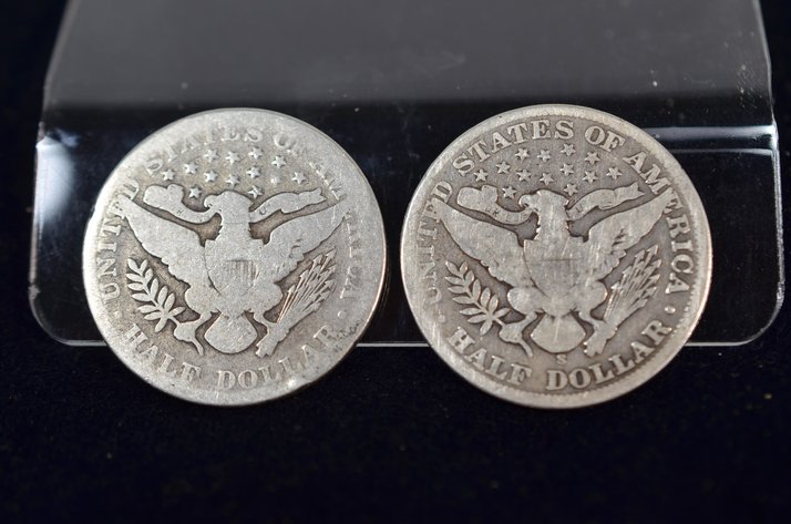 Image for (2) Barber Half Dollar