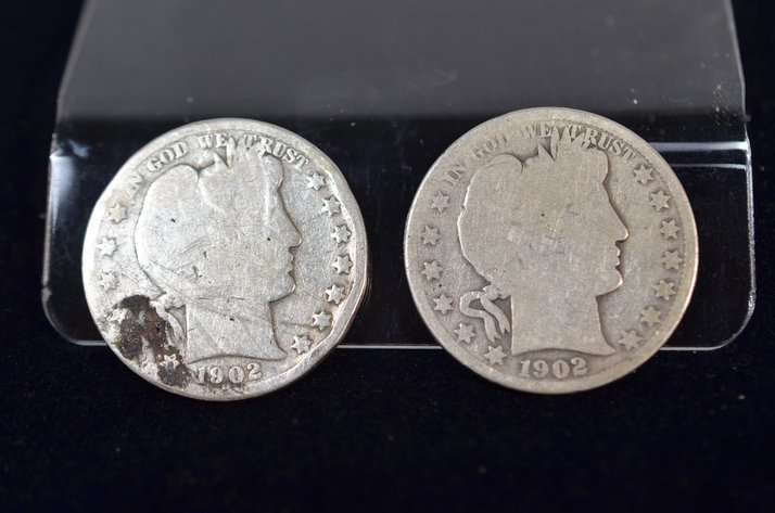 Image for (2) 1902 Barber Half Dollar