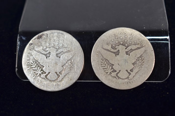 Image for (2) 1902 Barber Half Dollar