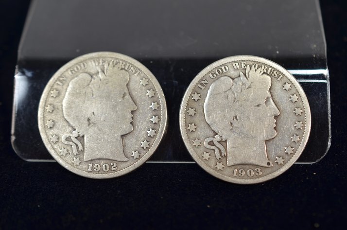 Image for (2) Barber Half Dollar