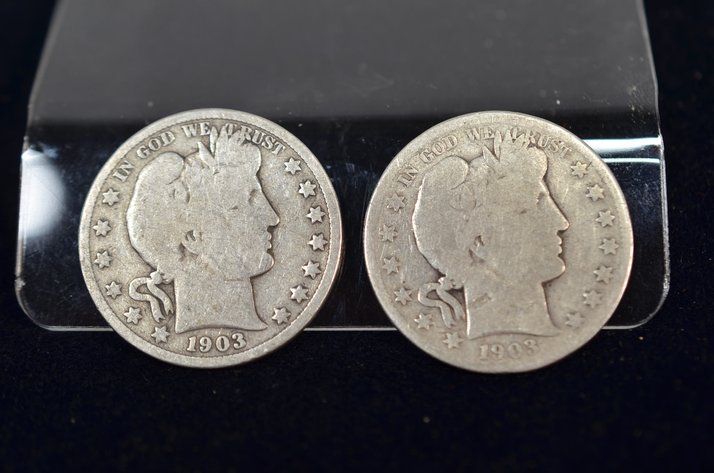 Image for (2) 1903 Barber Half Dollar