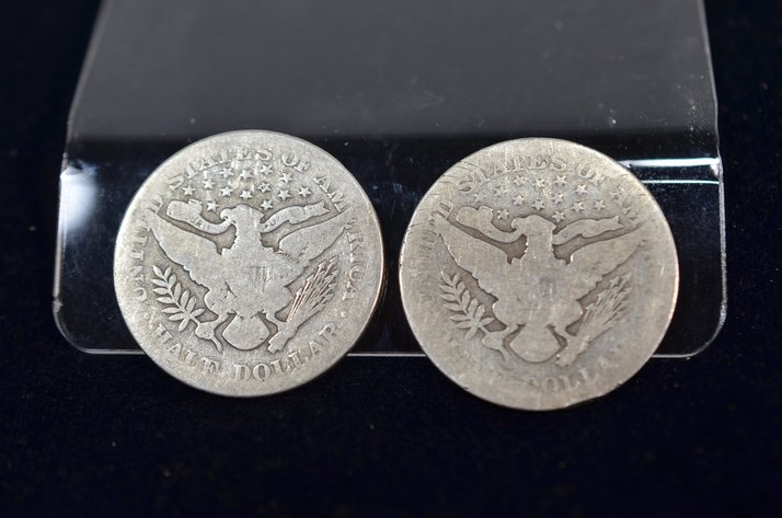 Image for (2) Barber Half Dollar