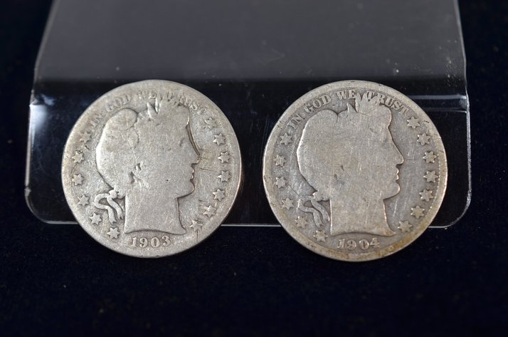 Image for (2) Barber Half Dollar