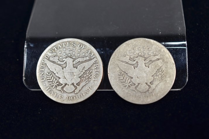 Image for (2) 1904 Barber Half Dollar